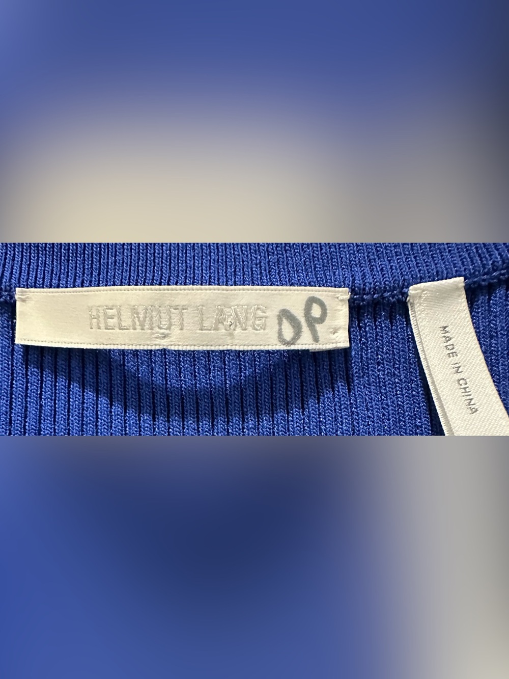 Helmut Lang Sleeveless Crew Neck Bodycon Knit Dress in Azurite Blue - Picture 10 of 12